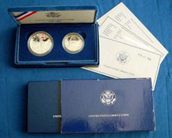 1986 Statue of Liberty Two Coin Proof Set