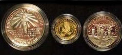 1986 Statue of Liberty Three Coin Proof Set