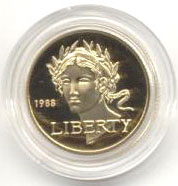 1988 Olympic Five Dollar Gold Proof Coin