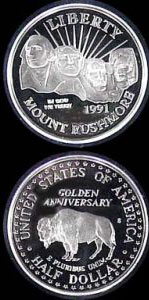 1991 Mount Rushmore Commemorative Half Dollar