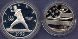 1992 Olympics Two Coin Proof Set