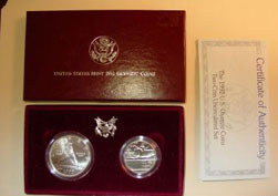 1992 Olympics Two Coin Uncirculated Set