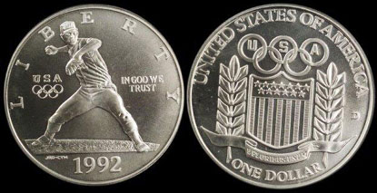 1992 Olympic Dollar Uncirculated