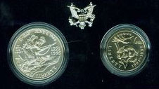 2 - Piece Unc World War II Commemorative Coin Set
