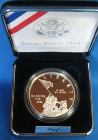 2005 Marine Corps Commemorative Proof Silver Dollar