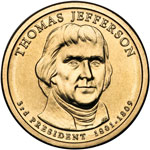 Thomas Jefferson Presidential Dollar
