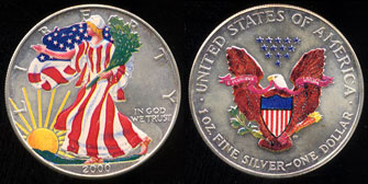 2000 Painted AE Obverse and Reverse Painted with White Cap