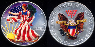 2002 Painted with Purple Sky Obverse and reverse red stars AE